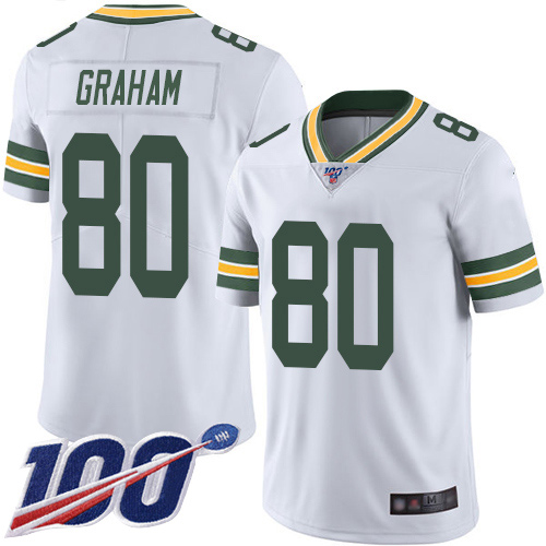 Green Bay Packers Limited White Men #80 Graham Jimmy Road Jersey Nike NFL 100th Season Vapor Untouchable